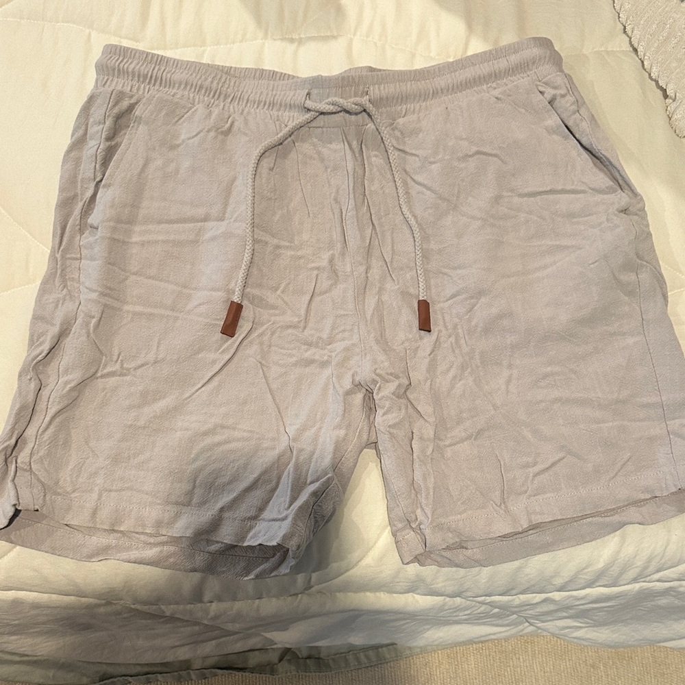 SHEIN Light Gray Athletic Shorts